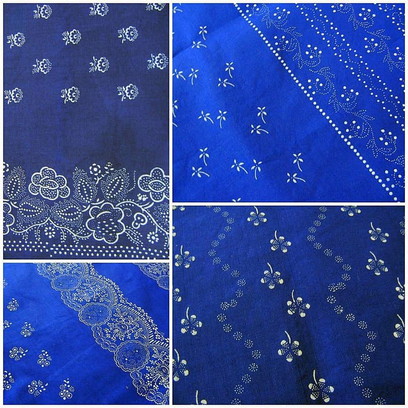 klasszikus kékfestő - lakástextil dekor anyag
