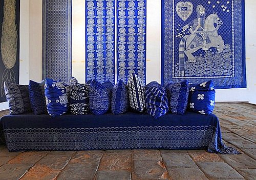  kékfestő - lakástextil dekor anyag