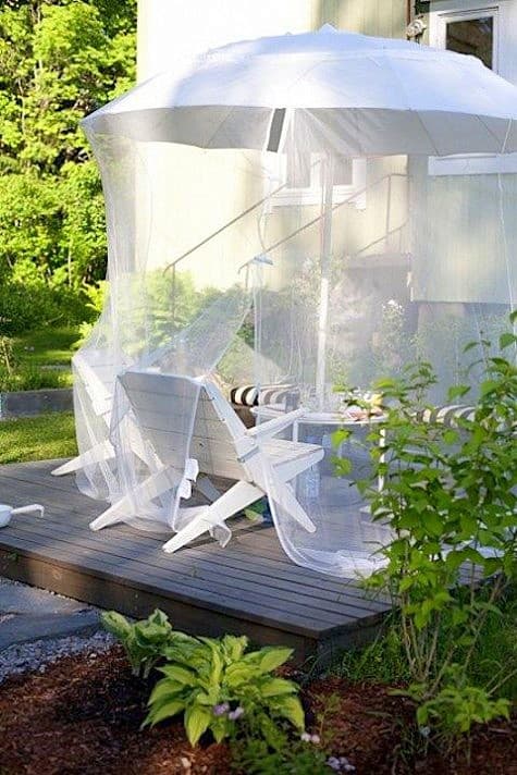 kültéri TÜLL terasz kert pergola erkély függöny, rovarok ellen (